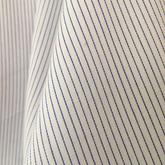 Zara Man White Striped Long Sleeve Shirt Sz. L - Picture 6 of 10